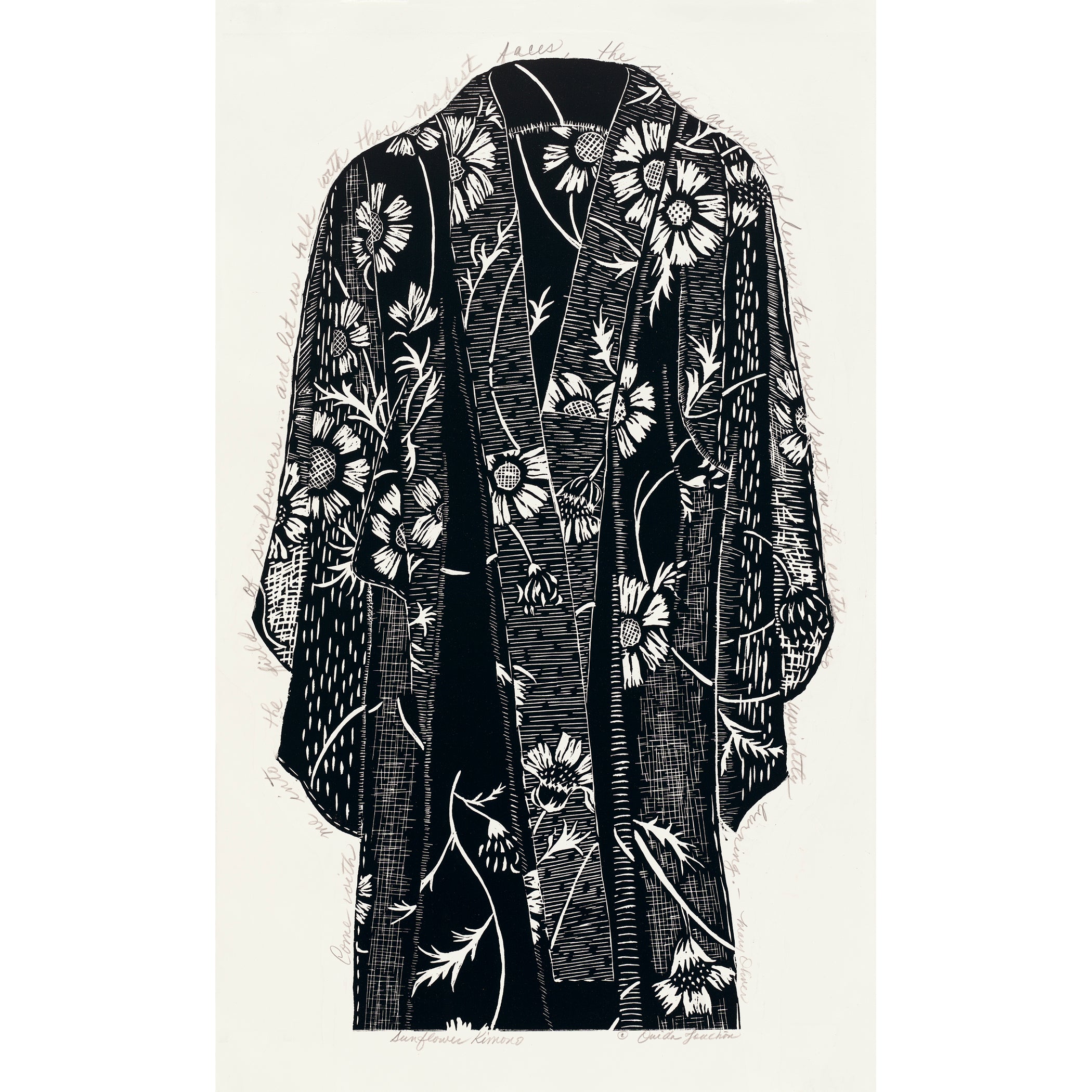 Kimono Sunflower original limited edition Ouida Touchon Portfolio